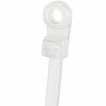 Pan-Ty PLC2S-S10-C Locking Clamp Tie, PA6.6, M5, 7.9"L, 50lb, PK100