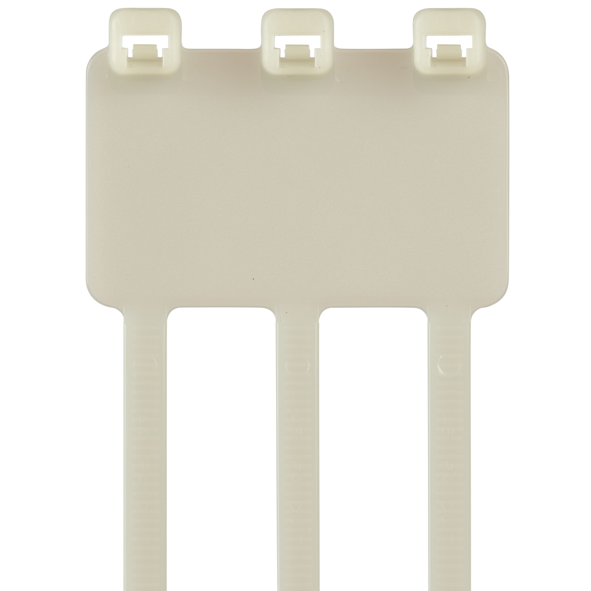 PL3M2S-L Pan-Ty PLM Cross Section Standard Wrap Marker Cable Tie, 7.4 in L x 0.19 in W x 0.05 in THK, Natural, Nylon 6.6