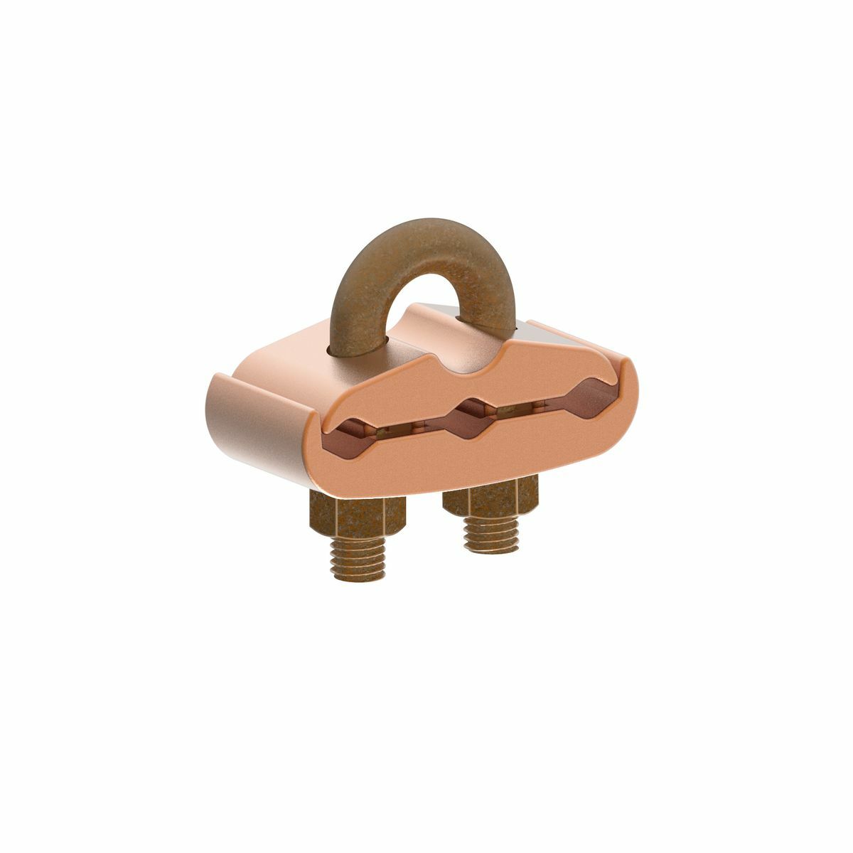 GK6429 Mechanical Grounding Connector, 5/8 to 3/4 in Rod, 2/0 AWG to 250 kcmil Conductor, Copper Alloy