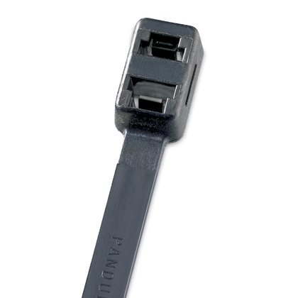 PLB2S-C0 Pan-Ty PLB Cross Section Standard Weather-Resistant Double Loop Cable Tie, 7.6 in L x 0.32 in W x 0.06 in THK, Nylon 6.6
