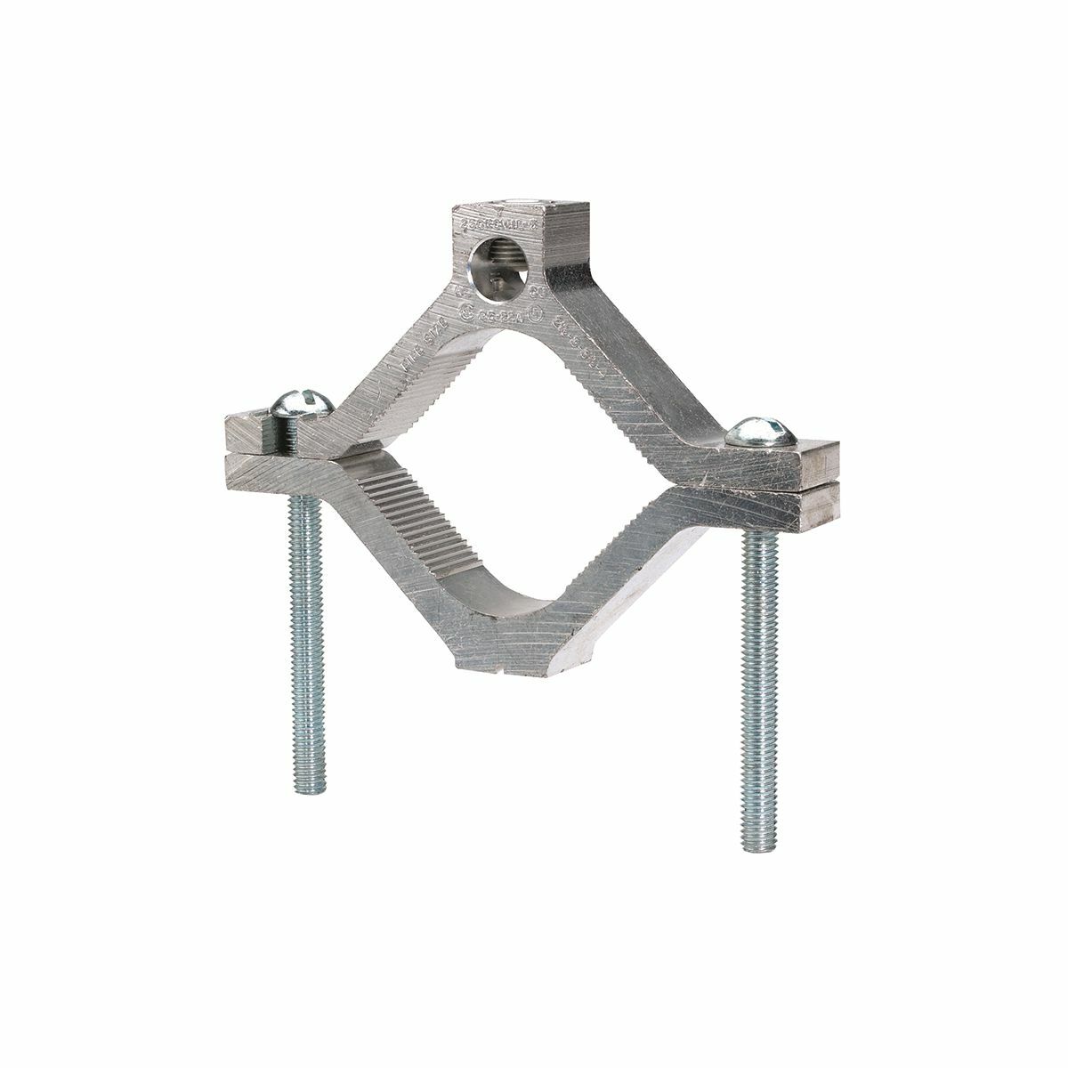 GC18A GC-A Dual Rated Mechanical Grounding Connector, 1-1/4 to 2 in, 6 AWG to 250 kcmil Conductor, Aluminum Alloy