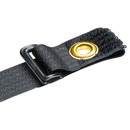 UGCTE3S-X0 Ultra-Cinch End Mount Grommet Standard Cinch Tie, 12 in L x 0.85 in W x 0.1 in THK, Brass/Nylon, Black
