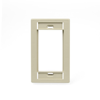 41290-SMI QuickPort Multimedia Outlet System Wallplate, Flush Mount, Ivory