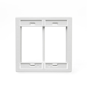 41290-DMW QuickPort Multimedia Outlet System Wallplate, 2 Gangs, 4.56 in W, ABS, Surface Mount