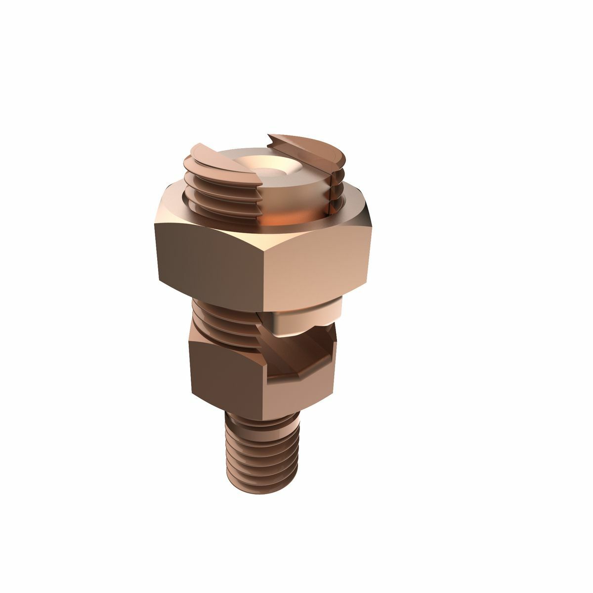 KC20 KC Series Mechanical Grounding Connector, 10 to 4, 10 to 5 AWG Conductor, Unplated