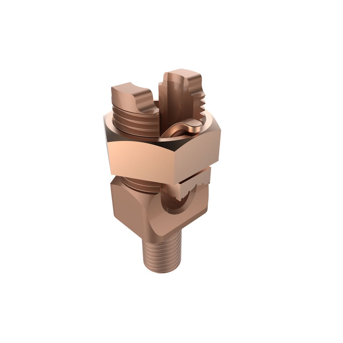 KC28B1 KC Series Mechanical Grounding Connector, 1 to 4/0 AWG Conductor, Cast Copper Alloy