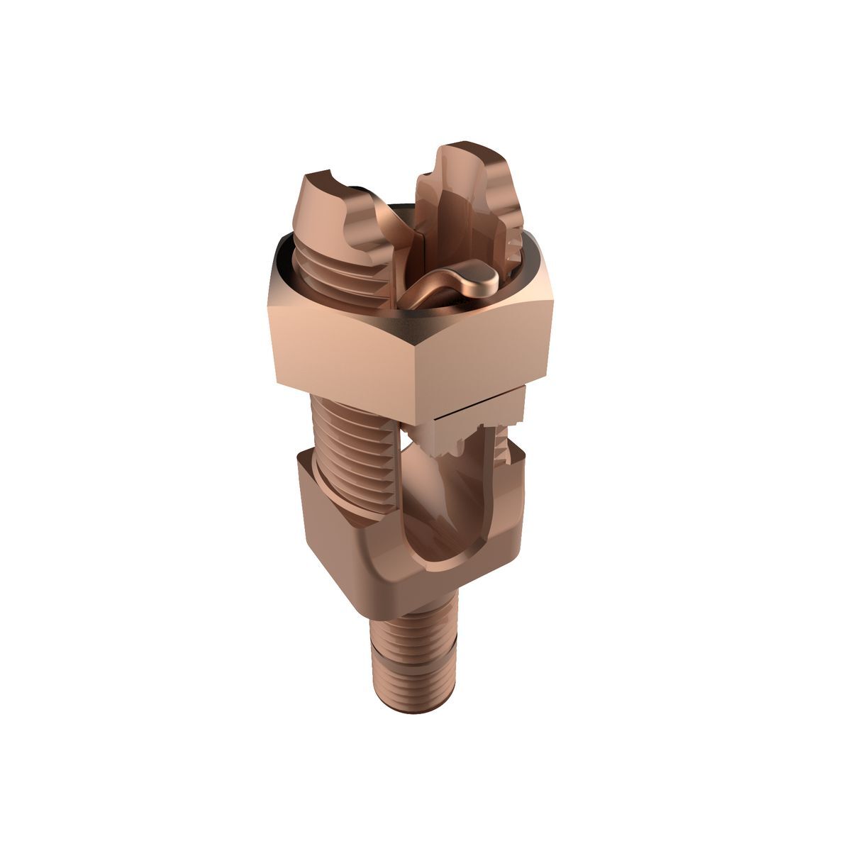K2C28 Mechanical Grounding Connector, 1 to 4/0 AWG Conductor, Copper, Unplated