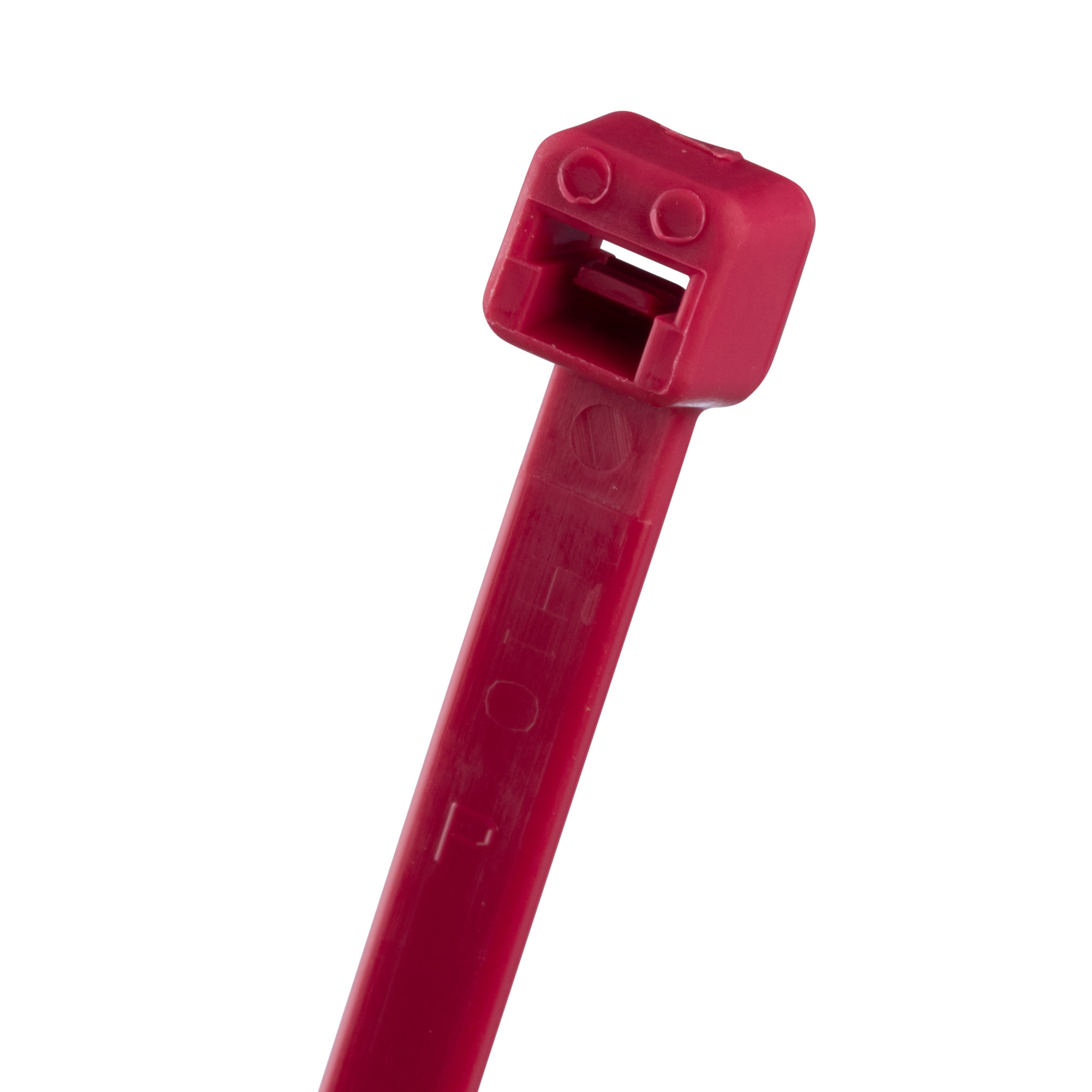 PLT3S-M2 Pan-Ty PLT Standard Cross Section Cable Tie, 11.5 in L x 0.19 in W x 0.052 in THK, Nylon 6.6, Red