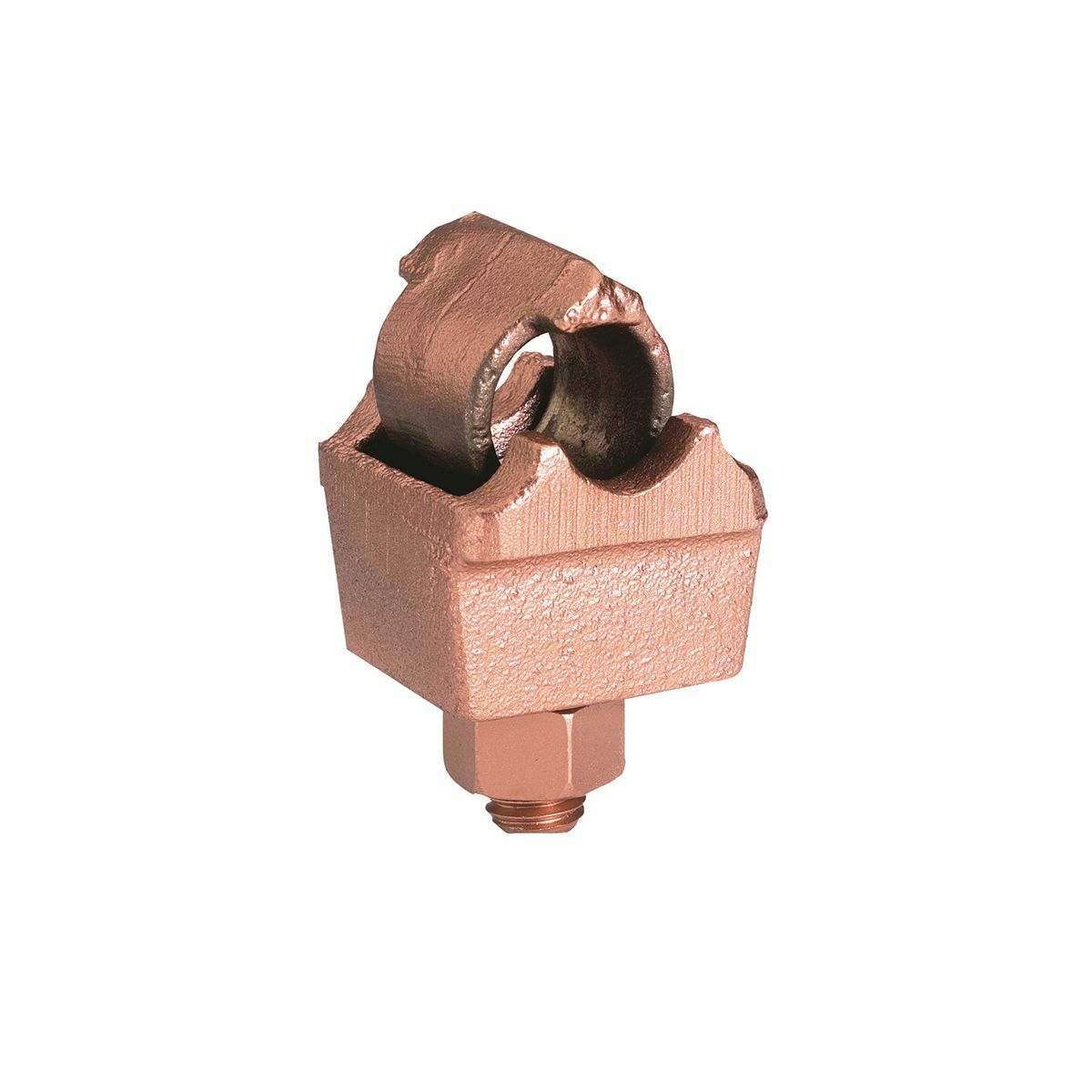 QGFL1CB1 QGFL Grounding Clamp, 10 to 1 AWG Conductor, 0.38 in Stud, Copper Alloy, Unplated