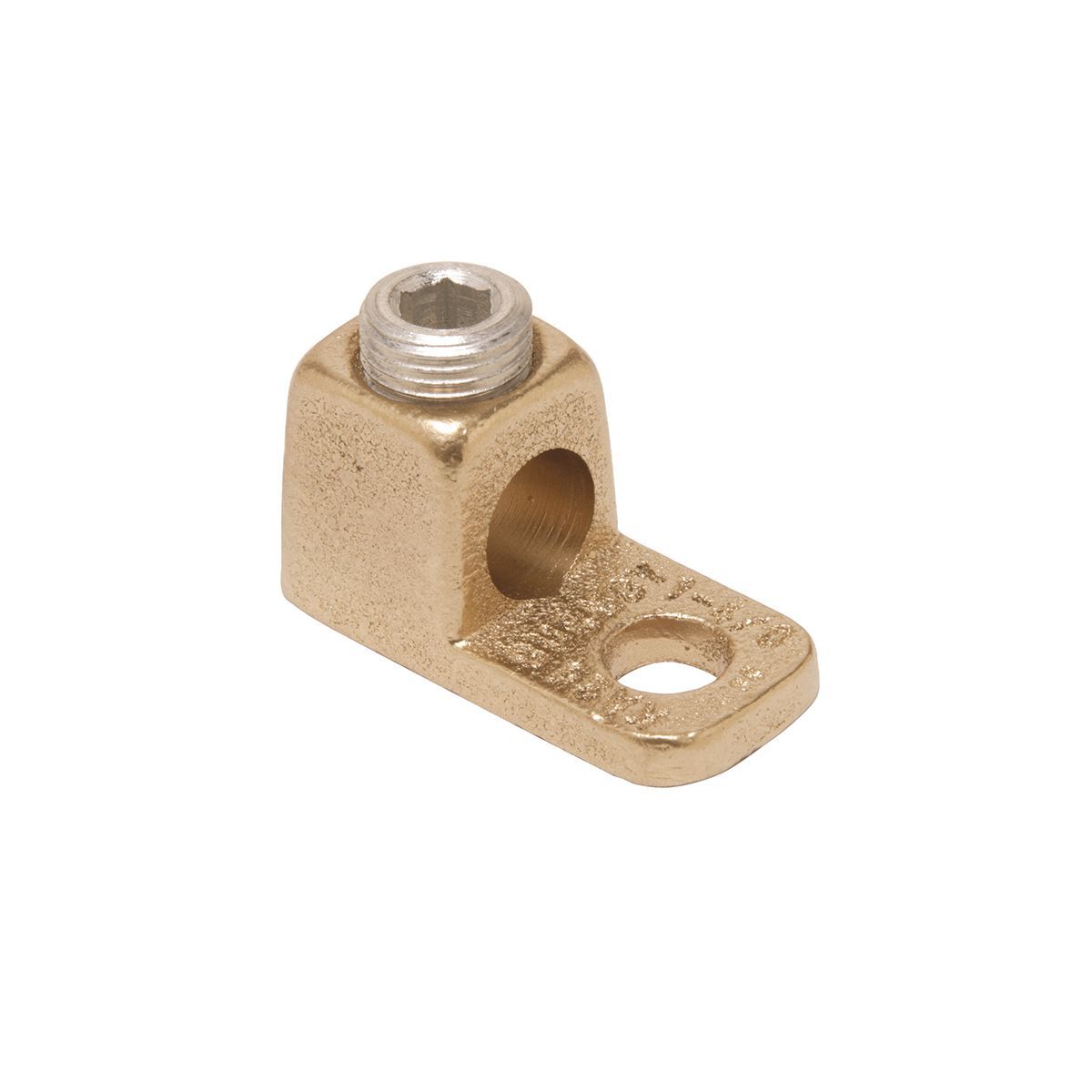 KA34 Mechanical Bolted Lug and Terminal, 4/0 AWG to 500 kcmil Stranded Copper Conductor, 1/2 in Stud, 1 Bolt Hole, Copper