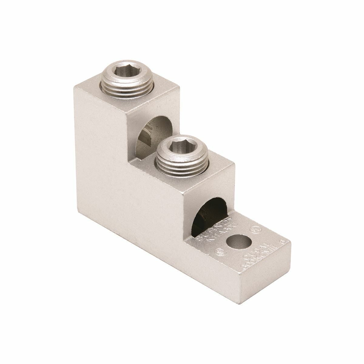 K11A30U K11A-U Dual Rated Universal Mechanical Bolted Lug and Terminal, 6 AWG to 300 kcmil Aluminum/Stranded Copper Conductor, 5/16 in Stud, 2 Bolt Holes, Aluminum