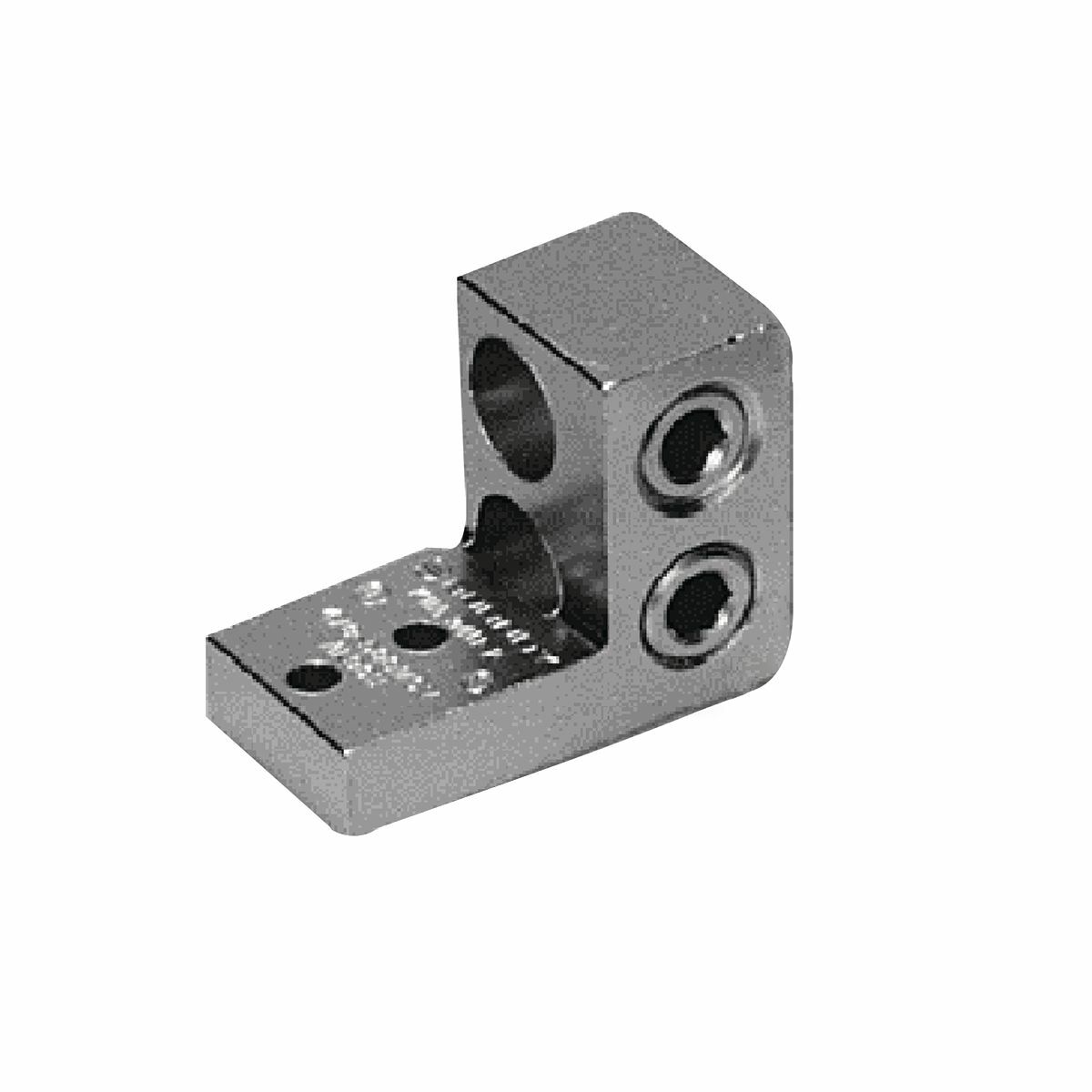 K11A34U2 K11A-U Dual Rated Universal Mechanical Bolted Lug and Terminal, 4/0 AWG to 500 kcmil Aluminum/Stranded Copper Conductor, 1/4 in Stud, 2 Bolt Holes, Aluminum
