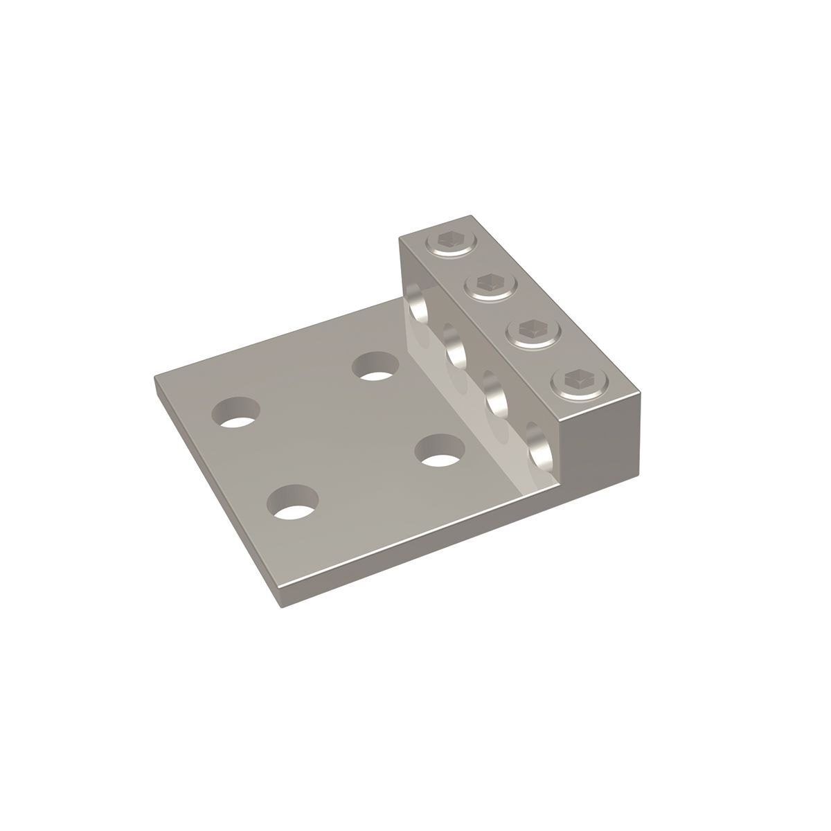 K4A31U4N K4A-U Dual Rated Universal Terminal Lug, 6 AWG to 350 kcmil Aluminum/Stranded Copper Conductor, 1/2 in Stud, 4 Bolt Holes, Aluminum Alloy