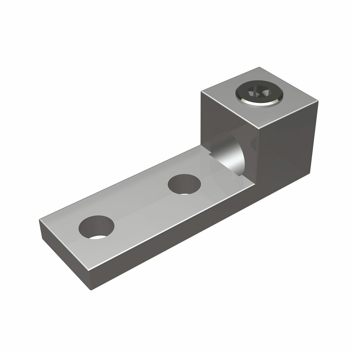 KA40U2N KA-U Dual Rated Universal Mechanical Bolted Lug and Terminal, 300 to 800 kcmil Copper/Stranded Aluminum Conductor, 1/2 in Stud, 2 Bolt Holes, Aluminum