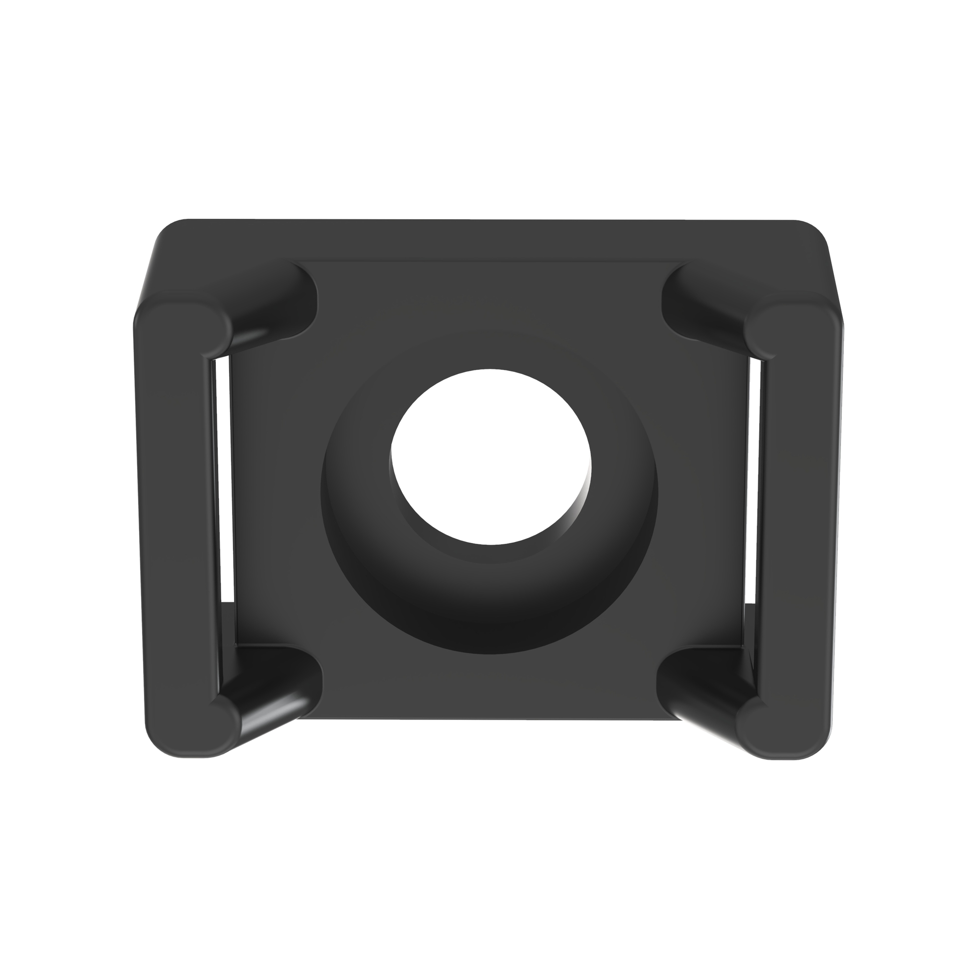 TM3S25-C0 Weather-Resistant Cable Tie Mount, Threaded Mount, 0.3 in W Tie, Nylon 6.6, Black