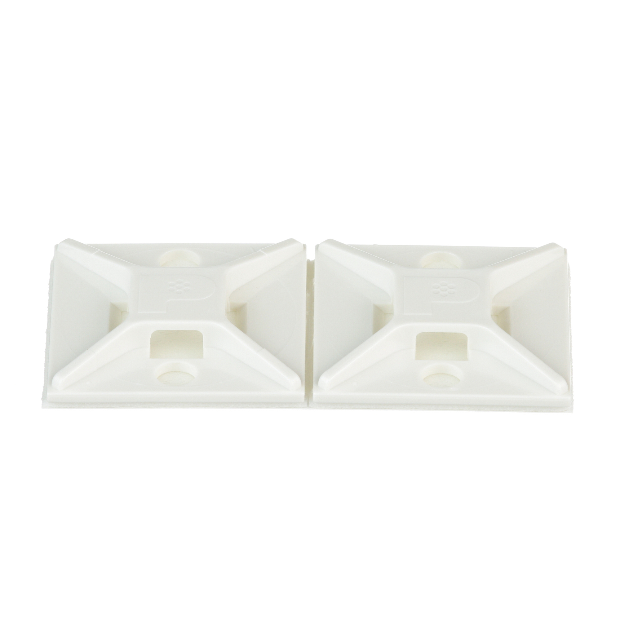 ABM2S-A-C Cable Tie Mount, 4-Way, Rubber Adhesive Tape Mount, 0.19 in W Tie, ABS, White