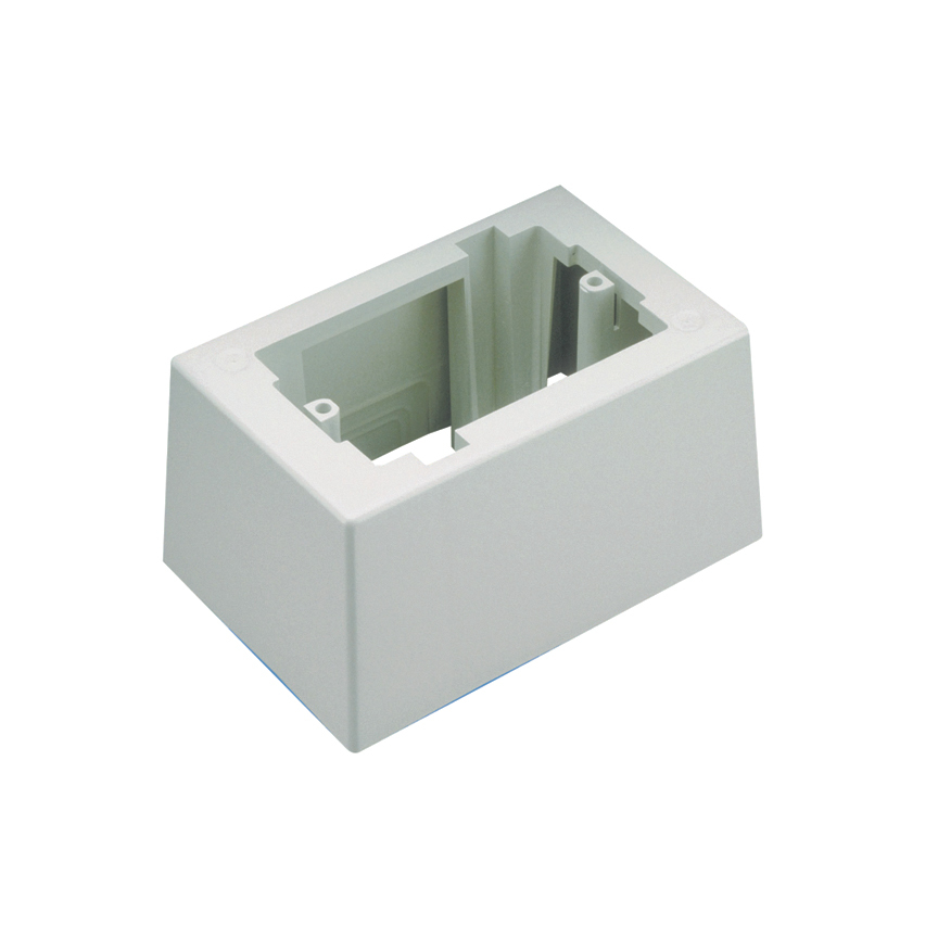 JB1DIW-A 1-Piece 1-Gang Low Voltage Outlet Box, 5.23 in L x 3.48 in W x 2-3/4 in H, ABS, Office White