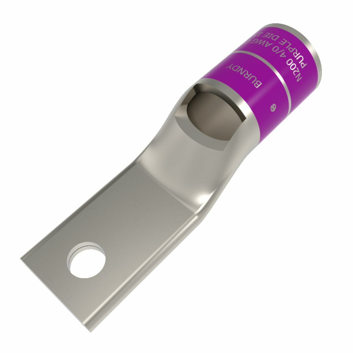 YA28LNT38 YA-L 1-Hole Compression Lug, 4/0 AWG Flexible/Stranded Copper Conductor, Die Code: 15, 3/8 in Stud, Copper