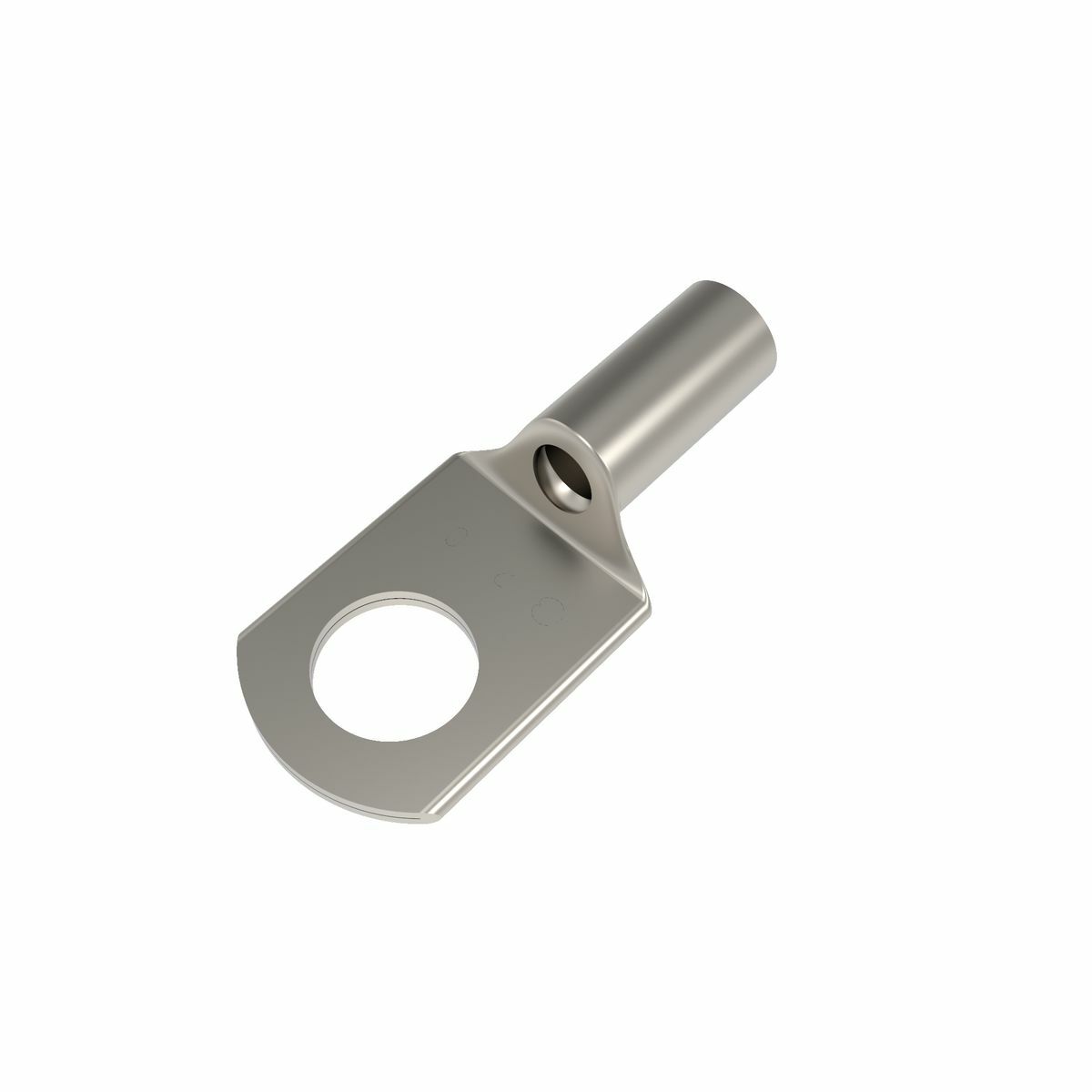 YAV10T4BOX YAV 1-Hole Heavy Duty Uninsulated Compression Lug With Inspection Hole, 12 to 10 AWG Solid/Stranded Copper Conductor, Die Code: 2, 3/8 in Stud, Electro-Tin Plated Copper