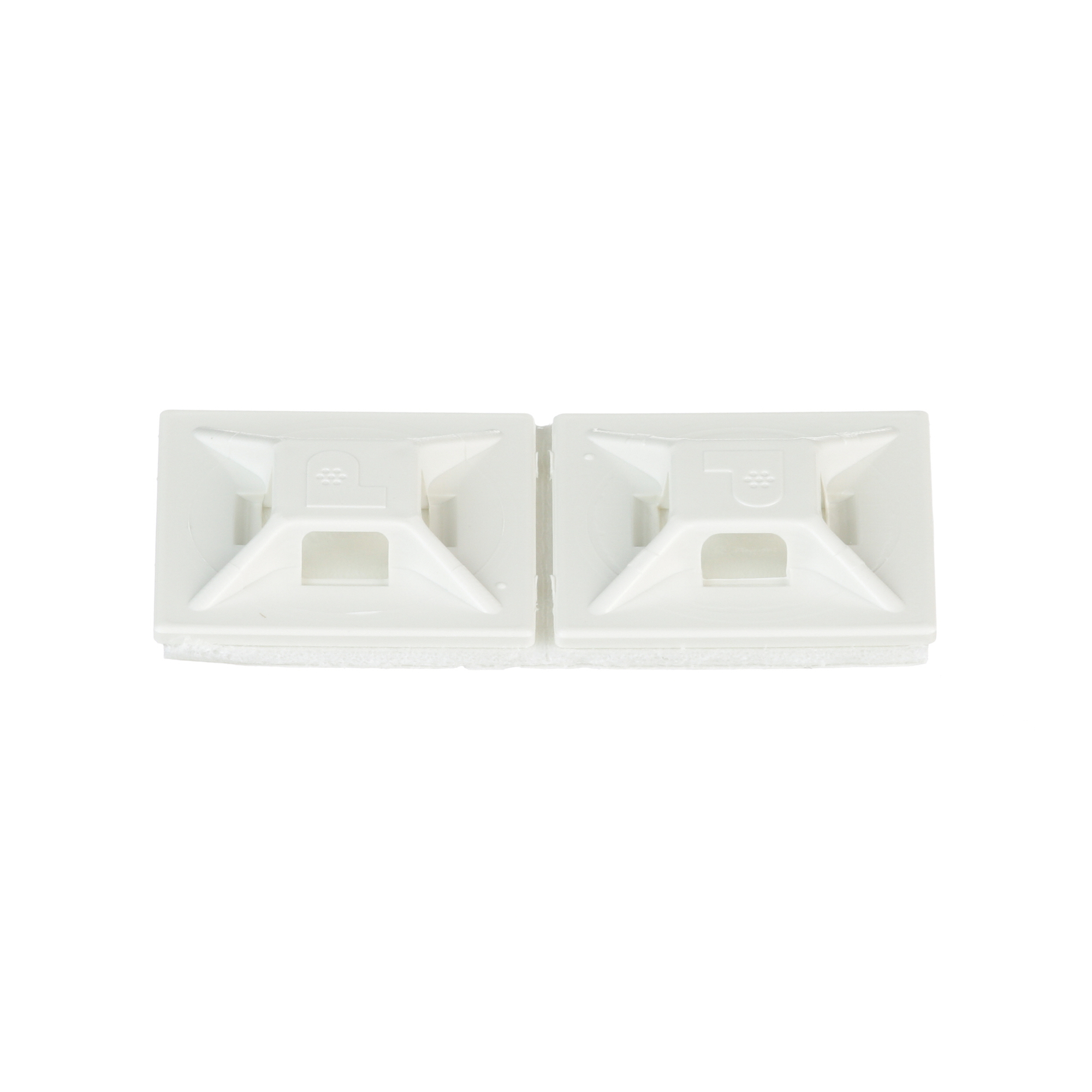 ABMM-AT-D Cable Tie Mount, 4-Way, Acrylic Adhesive Tape Mount, 0.135 in W Tie, ABS, White