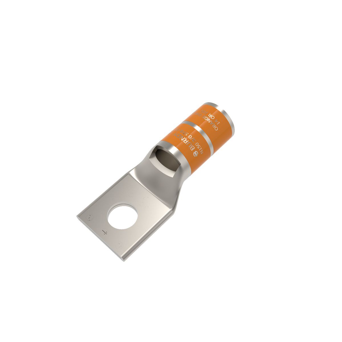 YA27LBOX YA-L 1-Hole Compression Lug With Inspection Window, 3/0 AWG Stranded Copper Conductor, Die Code: 14, 1/2 in Stud, Copper