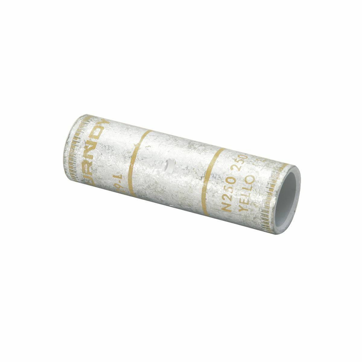 YS27LBOX Type YS-L Standard Barrel Compression Butt Splice, 3/0 AWG Conductor, 2.3 in L, Short Barrel, Copper, Orange