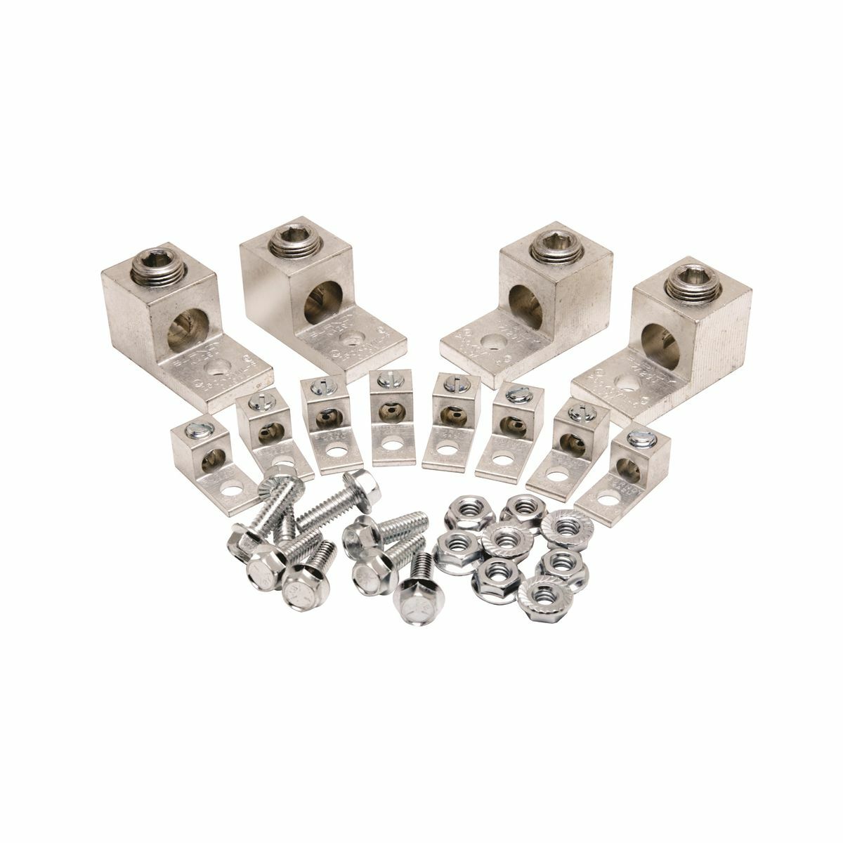 KAUKIT3 KAU-KIT Transformer Lug Kit, 68 Pieces, For Use With 100 to 300 kVA 6 AWG to 800 kcmil Aluminum/6 AWG to 800 kcmil Copper Stranded Run Conductor, Aluminum Alloy