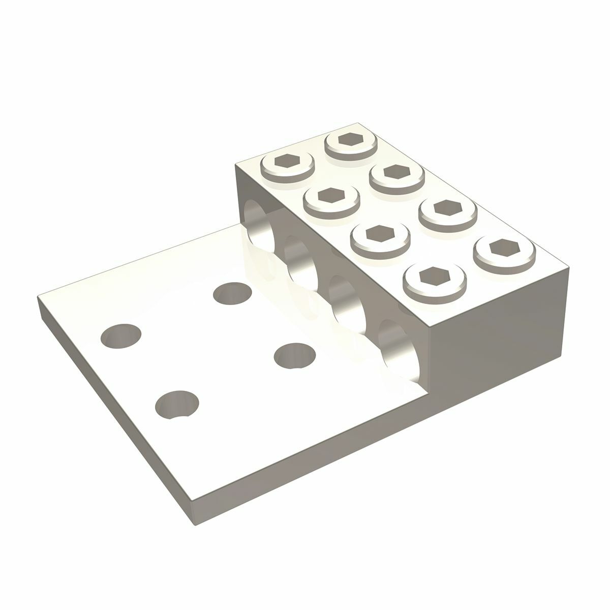 KK4A36U4N KK4A-U Dual Rated Universal Mechanical Bolted Lug and Terminal, 2 AWG to 600 kcmil Copper/Stranded Aluminum Conductor, 1/2 in Stud, 4 Bolt Holes, Aluminum
