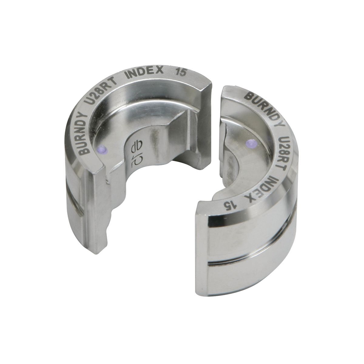 UD3 Style U Radial Butting Twin Crimping Die, 2/0 AWG, Stainless Steel