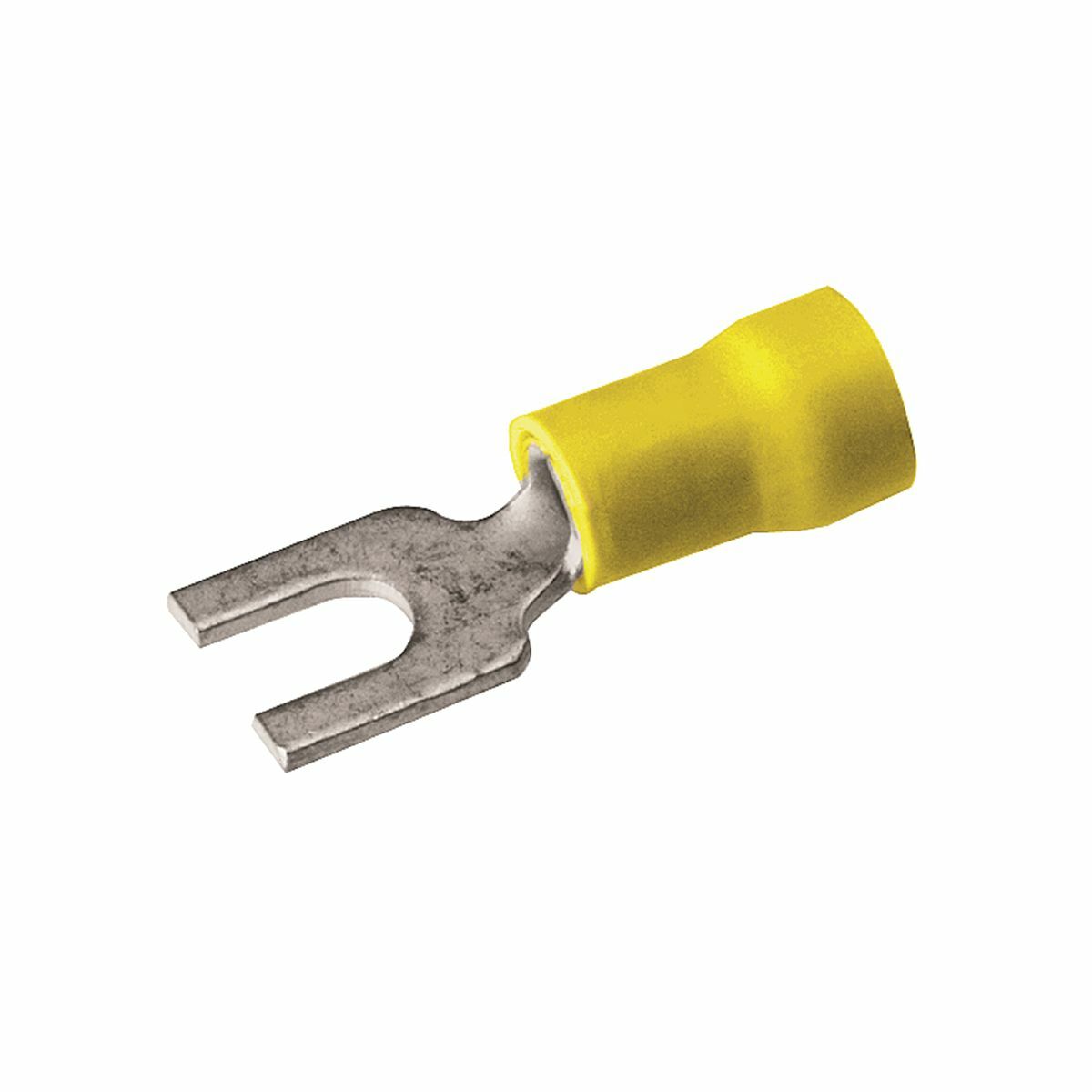 TP108F Type TP-F Smooth Entry Fork Tongue Terminal, 12 to 10 AWG Conductor, 0.98 in L, Copper, Yellow