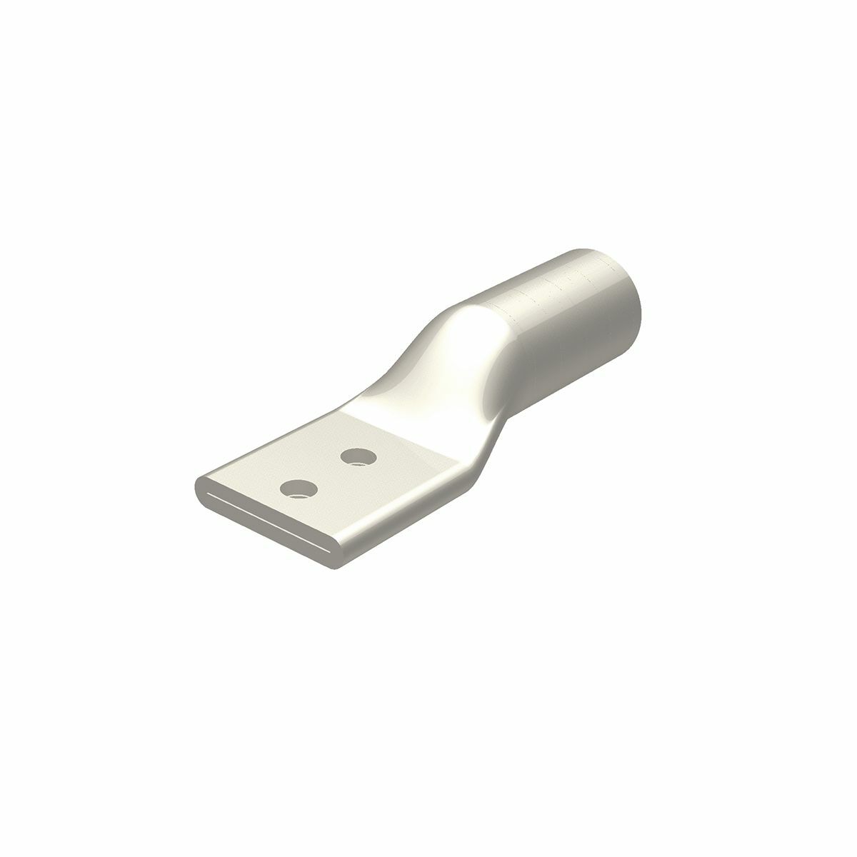 YA34A3 YA-E 2-Hole Uninsulated Compression Lug, 500 kcmil Copper/Stranded Aluminum Conductor, Die Code: 300, 1/2 in Stud, Aluminum