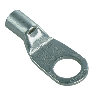 Pan-Lug S2-38R-T Ring Terminal, Tin Plt Copper, One 0.37" Stud, PK200