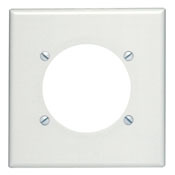 80530-W Standard Size Traditional Wall Plate, 2 Gangs, 4.56 in W x 4.5 in H, Thermoset, White