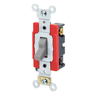 1224-2GY 4-Way Self-Grounding Toggle Switch, 120/277 V AC, 20 A, 800 W, 1000 VA Power Rating