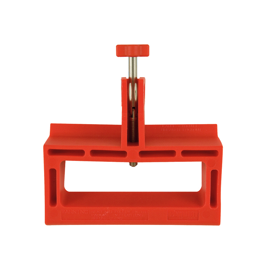 PSL-CBL Large Handle Universal Circuit Breaker Lockout, For Use With 480/600 V Large Molded Case Circuit Breaker, 1 Padlocks, Nylon/Stainless Steel, Red