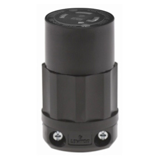 2723-B Grounding Locking Connector, 250 V AC, 30 A, 3 Poles, 4 Wires, Black