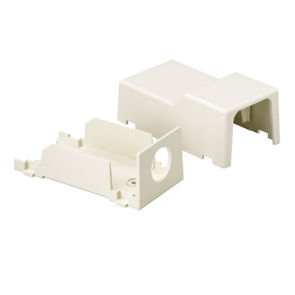CEFXWH-X Power Rated Entrance End/Conduit, For Use With Pan-Way LD3, LDPH3, LD5, LDPH5, LD10 and LDPH10 Series Raceways, ABS Plastic, White
