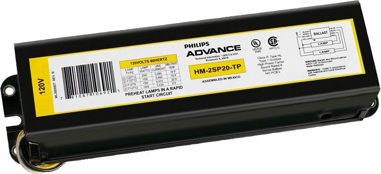 RLQ120TPI Magnetic Fluorescent Ballast, Rapid, High, 60 Hz, 120V, 20W