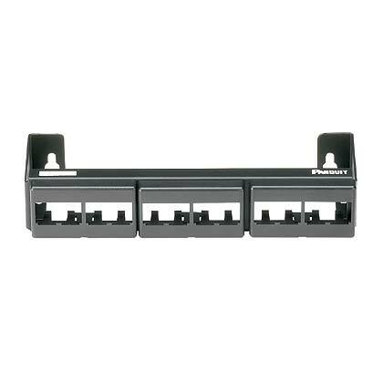 CWPP12WBL PanNet Mini-Com Adhesive Label Flat Unshielded Front Access Modular Patch Panel, 12 Ports, Cold Rolled Steel