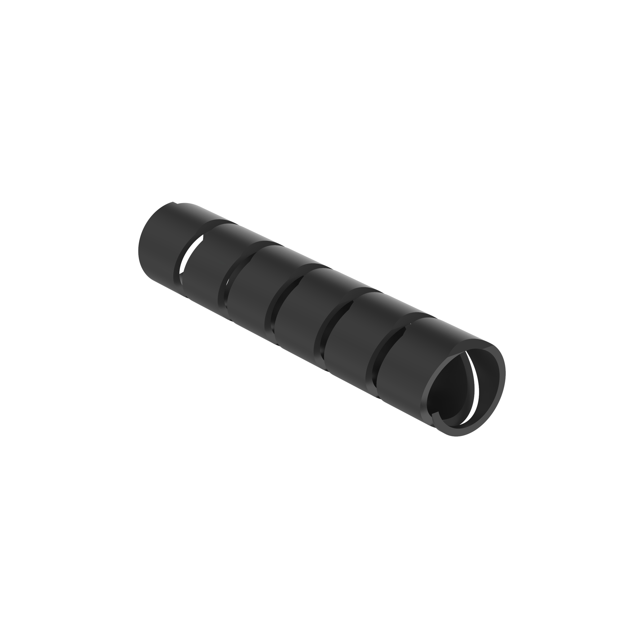 T100F-C0 Reusable Reverse Cut Weather-Resistant Spiral Wrap, 1 in OD Dia x 100 ft L x 0.07 in THK, Polyethylene, Black
