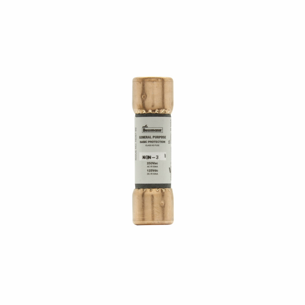 NON-10 Non-Current Limiting One Time Fuse, 10 A, 250 VAC, 125 VDC, 50 kA Interrupt, Class: H/K5, Cylindrical Body