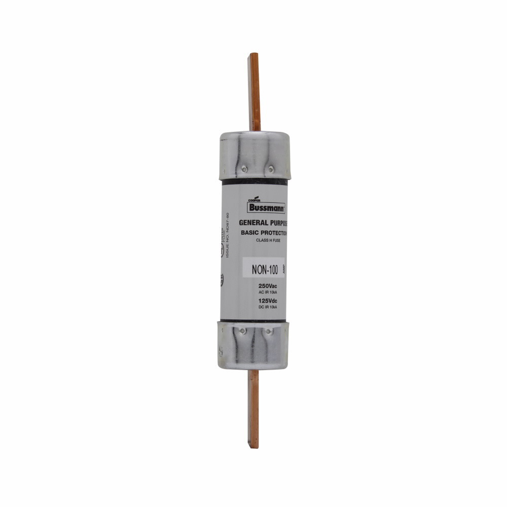 NON-90 General Purpose Non-Current Limiting One-Time Fuse, 90 A, 250 V AC/125 V DC, 10/50 kA Interrupt, Class: H, Cartridge Blade Body
