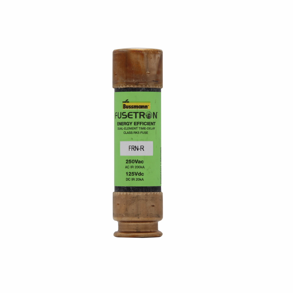 FRN-R-35 Fusetron  FRN-R Current Limiting Energy Efficient Time Delay Fuse, 35 A, 250 V AC/125 V DC, 200/20 kA Interrupt, Class: RK5, Cylindrical Body