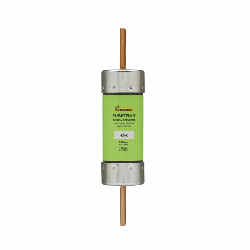 Eaton Bussmann series FRN-R fuse, 150 A, Dual, Class RK5, Non-indicating, Blade end x blade end, 10 sec at 500%, 20 kAIC at 125 Vdc,200 kAIC at 250 V, Standard, 250 V, 125 Vdc