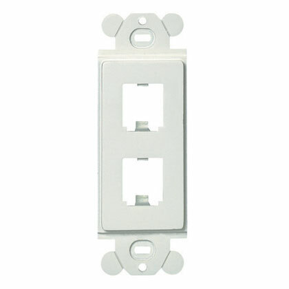 Mini Com rectangular adapter, 2 port, White