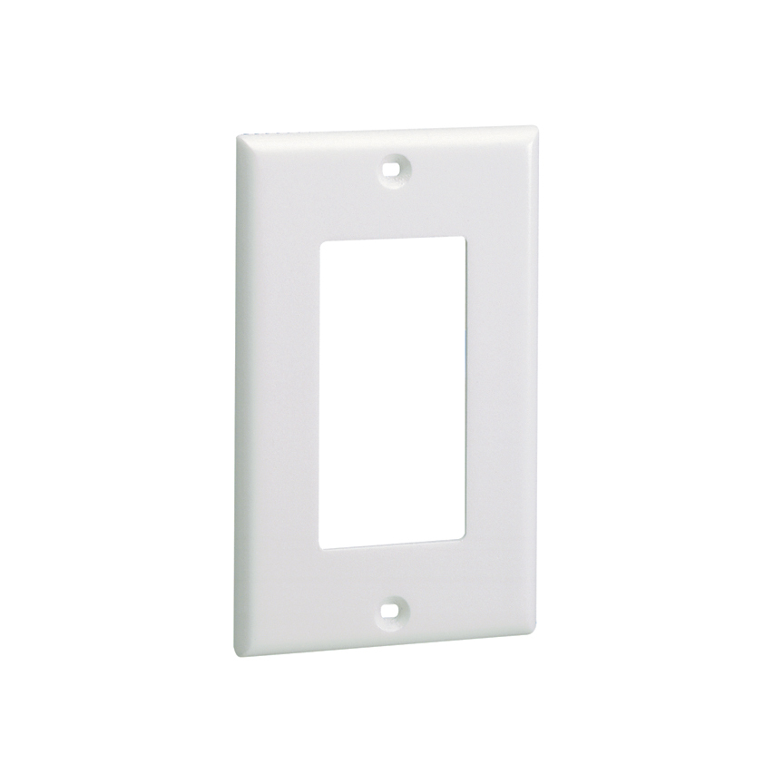 CPGIW Pan-Way 1-Gang Rectangular Screw-On GFCI Faceplate, For Use With Classic Raceway Outlet Plate, ABS, Off-White