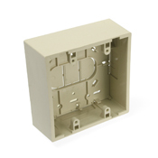 42777-2IA 2-Gang Back Box, Surface Mount, Plastic, Ivory
