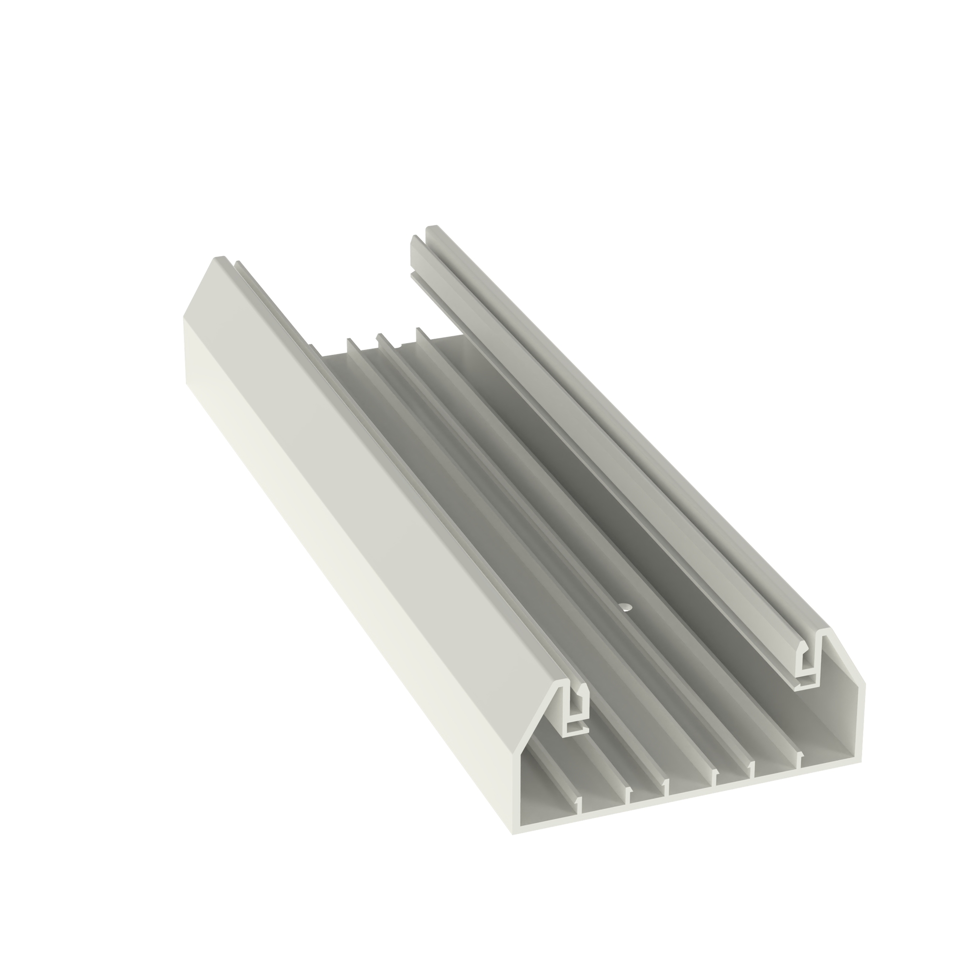 T70BIW8 Pan-Way T-70 Channel Power Rated Non-Metallic Raceway Base, 8 ft L x 4.07 in W x 1.77 in H, PVC, Off-White