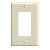 80601-I Decora Midway Size Wall Plate, 1 Gangs, 3.13 in W x 4.88 in H, Thermoset, Ivory