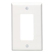 80601-W Decora Midway Size Wall Plate, 1 Gangs, 3.13 in W x 4.88 in H, Thermoset, White